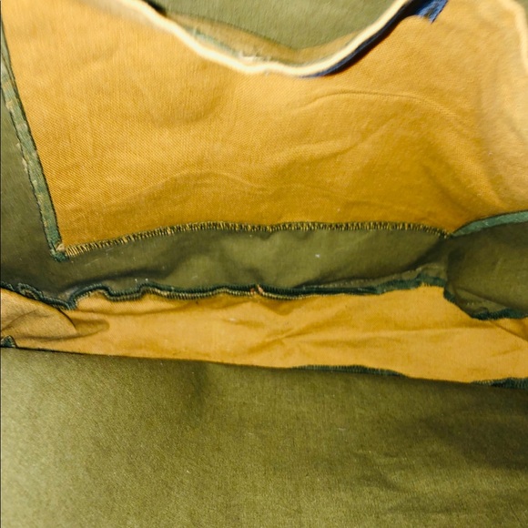 Side Body Bag Real Cow Hid  Canvas Leather Strap - Picture 15 of 15